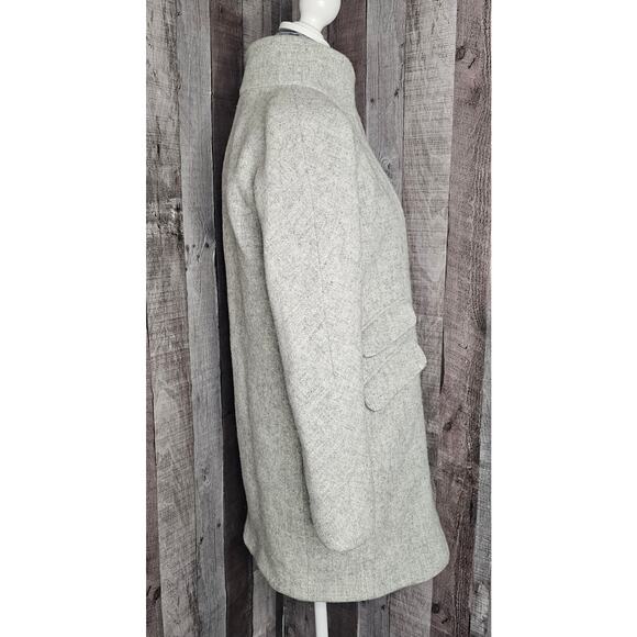 J.CREW Light Gray COCOON Nello Gori Italian Stadium-Cloth Wool Blend COAT Size 0 - Picture 5 of 12